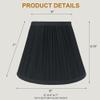 Urbanest Mushroom Pleated Softback Lamp Shade, Faux Silk, 5-inch by 9-inch by 7-inch, Black, Spider Fitter view 2