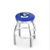 25" L8C3C - Chrome Creighton Swivel Bar Stool with 2.5" Ribbed Accent Ring by The Holland Bar Stool Company view 1