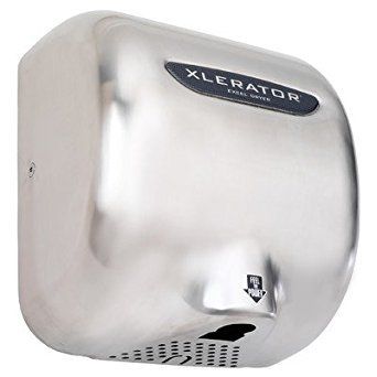 Brushed Stainless Steel XLERATOR Automatic Surface Mounted Hand Dryer Voltage: 277V, 5.5 Amp, Nozzle: 1.1N sound reduction