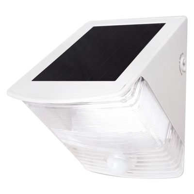 Maxsa 40234 Motion Activated Weatherproof Solar LED Wedge Light, White