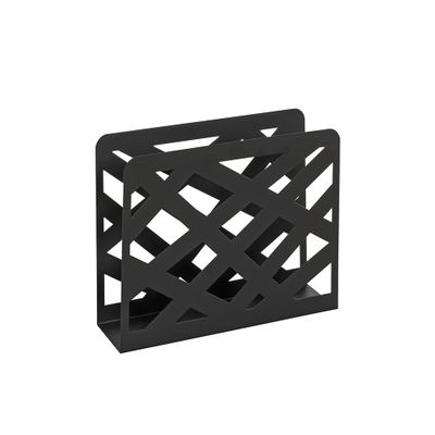 Haku Mobel Magazine Rack Black, Metal - Size: W 35 cm X H 26 cm X D 10 cm, Style: Modern