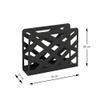 Haku Mobel Magazine Rack Black, Metal - Size: W 35 cm X H 26 cm X D 10 cm, Style: Modern view 4