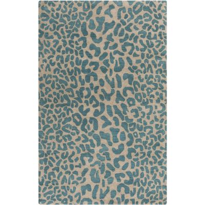 Surya Athena ATH-5120 Hand Tufted Wool Square Animal Print Area Rug, 9-Feet 9-Inch
