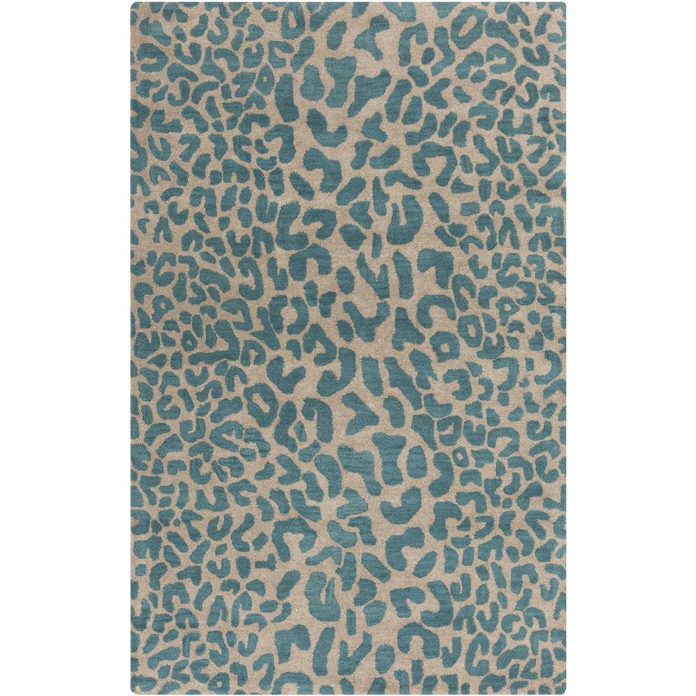 Surya Athena ATH-5120 Hand Tufted Wool Square Animal Print Area Rug, 9-Feet 9-Inch