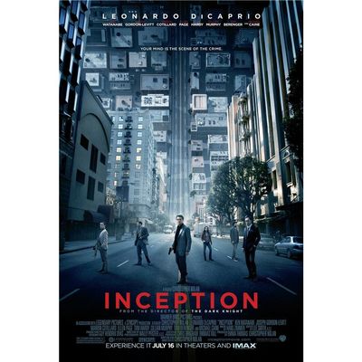 Inception Poster by Silk Printing # Size about (60cm x 89cm, 24inch x 36inch) # Unique Gift # F1B9E2