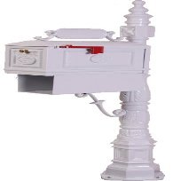 Better Box Mailboxes Decorative Residential Curbside Cast Aluminum Mailbox with Paper Box White Authentic * Original * Exclusive