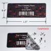 10,000 Tamper Evident Holographic Custom Print Black Security Label Seal Sticker, Rectangle 1.5" x 0.6" (38mm x 15mm). view 1