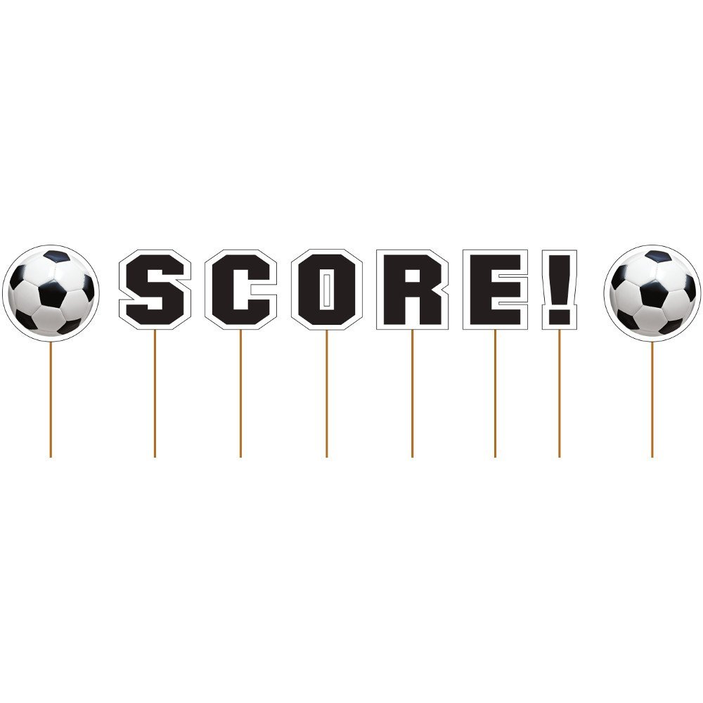 Creative Converting Sports Fanatic Soccer Score Cupcake Picks, Set of 12