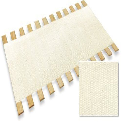 The Furniture Cove Full Size Custom Bed Slats With Off-White Canvas Fabric-Help Support Your Box Spring and Mattress