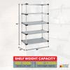 Quantum Storage Systems WR74-2460SG-5 Starter Kit Solid Shelves Galvanized Steel 5 Shelves 74" H x 60" W x 24" D view 2