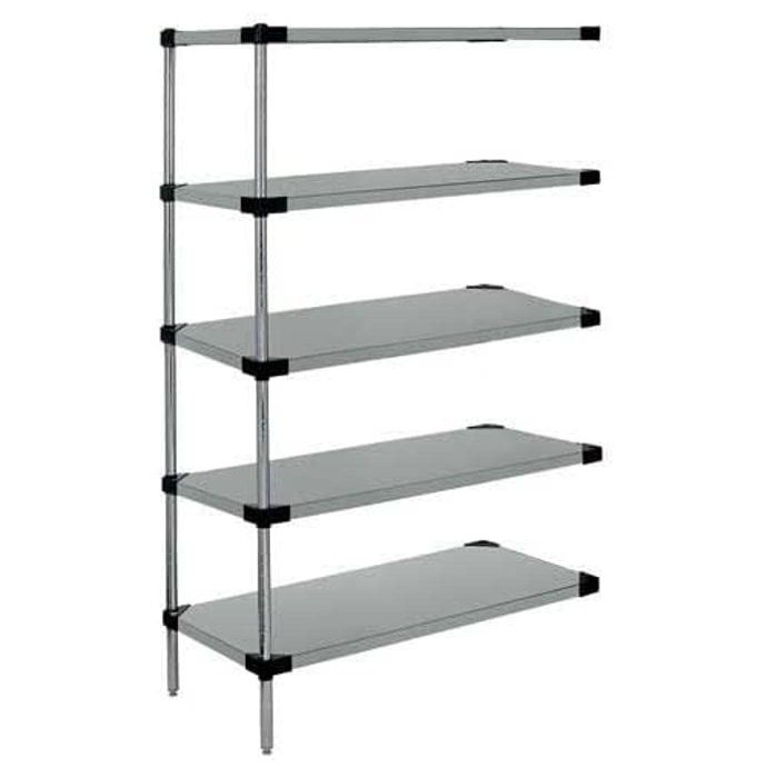 Quantum Storage Systems AD54-2124SG-5 Solid Shelves Add-On Kit for WR54-2124SG-5 Galvanized Steel 5 Shelves 54" H x 24" W x 21" D