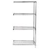 Quantum Storage Systems Wire 4 Shelf ADD-ON KIT Stainless 54in view 1