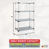 Quantum Storage Systems WR54-1842SG Starter Kit Solid Shelves Galvanized Steel 4 Shelves 54" H x 42" W x 18" D view 2