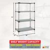 Quantum Storage Systems WRS4-74-1460SS Starter Kit Solid Shelves Stainless Steel 4 Shelves 74" H x 60" W x 14" D view 2