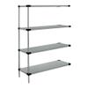 Quantum Storage Systems WRSAD4-54-1436SS Solid Shelves Add-On Kit for WRS4-54-1436SS Stainless Steel 4 Shelves 54" H x 36" W x 14" D view 1