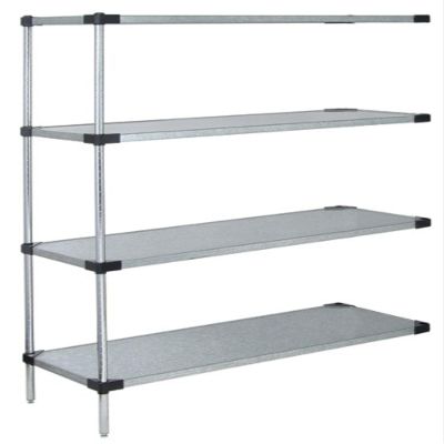 Quantum Storage Systems AD86-2442SG Solid Shelves Add-On Kit for WR86-2442SG Galvanized Steel 4 Shelves 86" H x 42" W x 24" D
