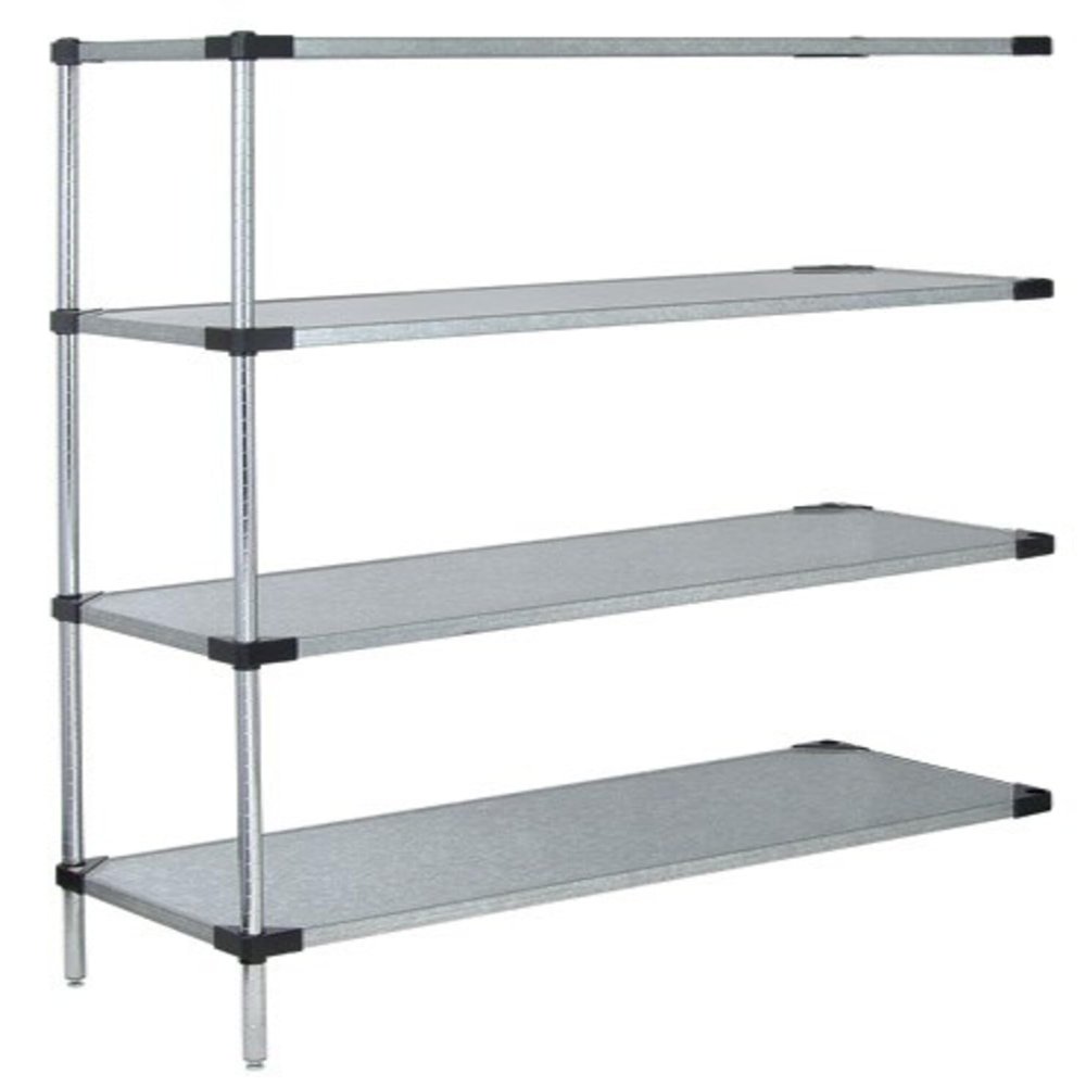 Quantum Storage Systems AD86-2442SG Solid Shelves Add-On Kit for WR86-2442SG Galvanized Steel 4 Shelves 86" H x 42" W x 24" D