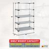 Quantum Storage Systems WR54-2472SG-5 Starter Kit Solid Shelves Galvanized Steel 5 Shelves 54" H x 72" W x 24" D view 2