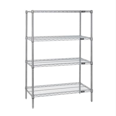 Quantum Storage Systems WR63-2172S Starter Kit Wire Shelves Stainless Steel 4 Shelves 63" H x 72" W x 21" D