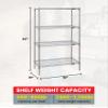 Quantum Storage Systems WR63-2172S Starter Kit Wire Shelves Stainless Steel 4 Shelves 63" H x 72" W x 21" D view 2