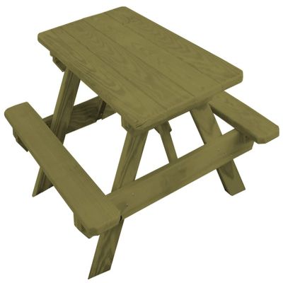 Furniture Barn USA -Child's Picnic Table, Linden Leaf Stain