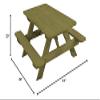 Furniture Barn USA -Child's Picnic Table, Linden Leaf Stain view 2