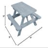 Furniture Barn USA -Child's Picnic Table, Gray Stain view 2