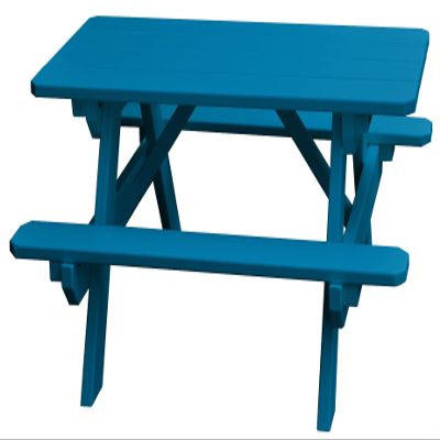 Furniture Barn USA -Child's Picnic Table, Caribbean Blue