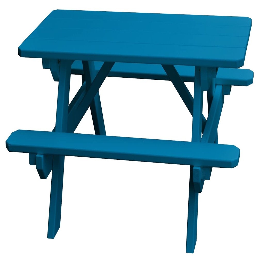 Furniture Barn USA -Child's Picnic Table, Caribbean Blue