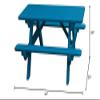 Furniture Barn USA -Child's Picnic Table, Caribbean Blue view 2