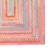Capel Baby's Breath Pink 5' 0" X 8' 0" Concentric Rectangle Braided Rug view 3