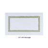 Better Trends 100% Cotton Hotel Collection Bath Mats, White & Sage Bath Mat - Tufted, Reversible & Absorbent & Machine Washable Bath Mats for Bathroom Floor, Shower & Sink, 24" x 40" view 3