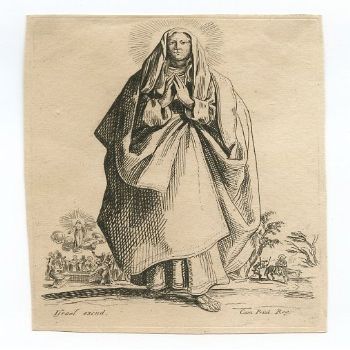 Jacques Callot "The Virgin Mary" etching | Large Apostles