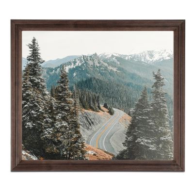 ArtToFrames 16x16 Inch Brown Picture Frame, This 1.00 Inch Custom Wood Poster Frame is Walnut - Comes with Foam Backing 3/16 inch and Regular Glass (FBPL0066-60823-YWAL-16x16)