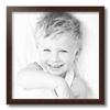 ArtToFrames 16x16 Inch Brown Picture Frame, This 1.00 Inch Custom Wood Poster Frame is Walnut - Comes with Foam Backing 3/16 inch and Regular Glass (FBPL0066-60823-YWAL-16x16) view 2