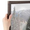 ArtToFrames 16x16 Inch Brown Picture Frame, This 1.00 Inch Custom Wood Poster Frame is Walnut - Comes with Foam Backing 3/16 inch and Regular Glass (FBPL0066-60823-YWAL-16x16) view 3