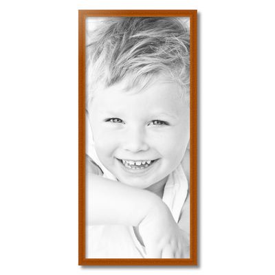 ArtToFrames 15x34 Inch Brown Picture Frame, This 1.00 Inch Custom Wood Poster Frame is Honey - Comes with Foam Backing 3/16 inch and Regular Acrylic (FBPL0066-60823-YHNY-15x34)