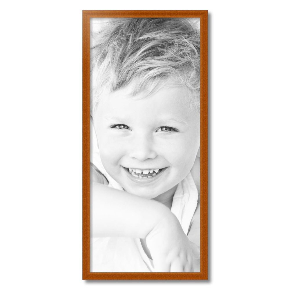 ArtToFrames 15x34 Inch Brown Picture Frame, This 1.00 Inch Custom Wood Poster Frame is Honey - Comes with Foam Backing 3/16 inch and Regular Acrylic (FBPL0066-60823-YHNY-15x34)