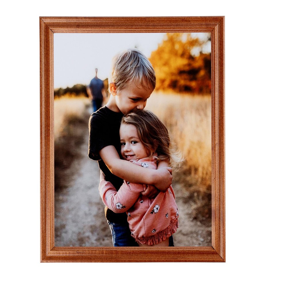 ArtToFrames 16x16 Inch Brown Picture Frame, This 1.00 Inch Custom Wood Poster Frame is Honey - Comes with Foam Backing 3/16 inch and Regular Glass (FBPL0066-60823-YHNY-16x16)