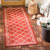 SAFAVIEH Washable Rug Outdoor Courtyard Collection - 2'3" x 20' Runner, Red & Bone, Non-Shedding & Easy Cleaning, Ideal for Patio, Entryway, Mudroom, Hallway, Kitchen (CY6918-248) view 1