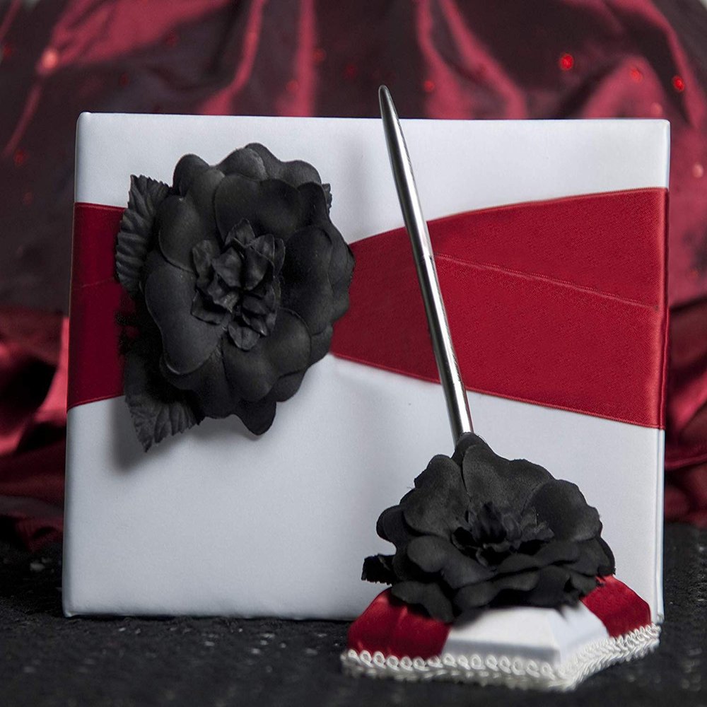 Gothic Romance Wedding Guestbook and Pen Set