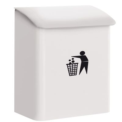 Arregui M283312 E-6101 Wall-Mounted Bin, Colour: White