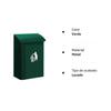 Arregui M283313 E-6103 Wall-Mounted Bin, Colour Green view 4