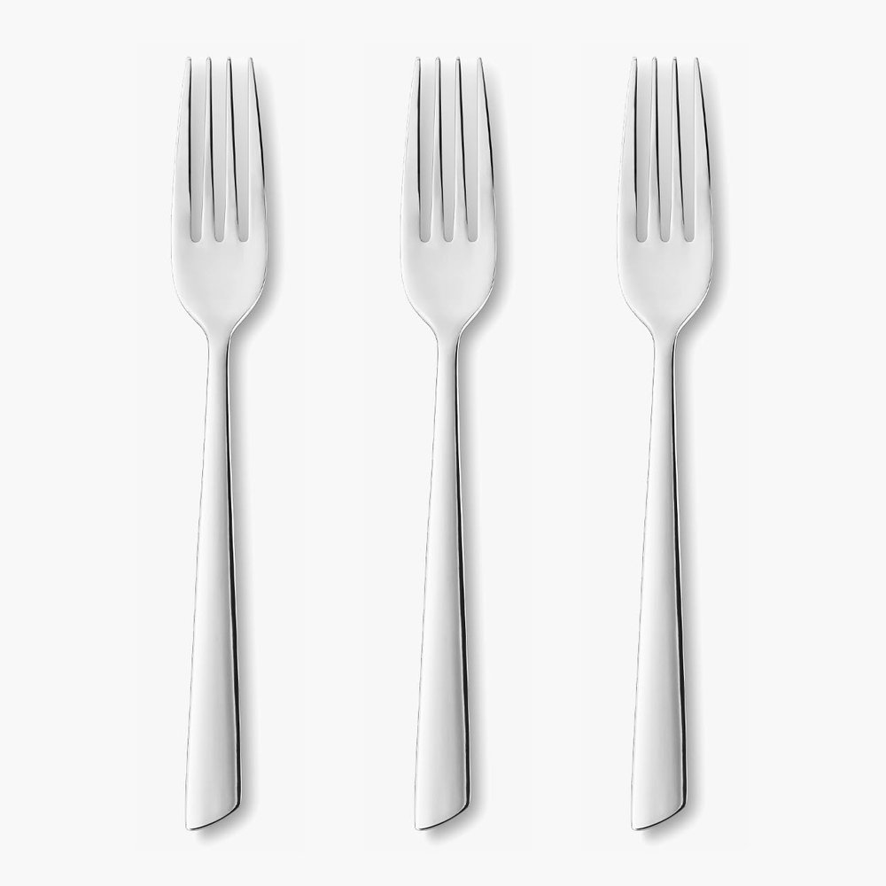 Arcos Toscana Series, Set of Table Forks, 3 Forks, One-Piece Monoblock in Stainless Steel 18y10 and 200 mm, Silver Color