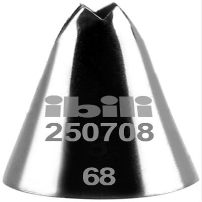 IBILI Leaves Piping Nozzle, Stainless Steel, Silver, 8 mm