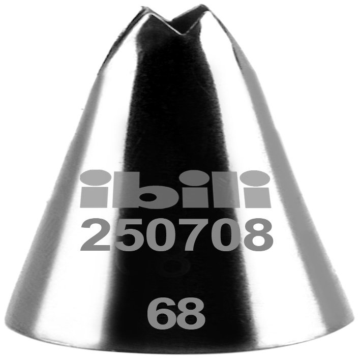 IBILI Leaves Piping Nozzle, Stainless Steel, Silver, 8 mm
