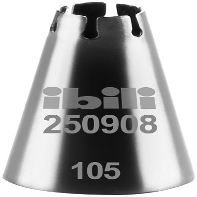 IBILI" Shell/Rope Piping Nozzle, Stainless Steel Silver, 6 x 3 x 3 cm