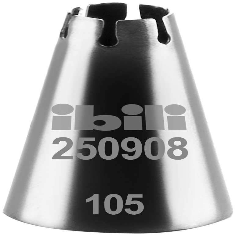 IBILI" Shell/Rope Piping Nozzle, Stainless Steel Silver, 6 x 3 x 3 cm