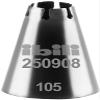 IBILI" Shell/Rope Piping Nozzle, Stainless Steel Silver, 6 x 3 x 3 cm view 1