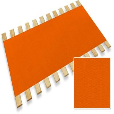 Twin Size Wood Bed Slats with a Orange Canvas Fabric - Cut to the Custom Width of Your Choice - Help Support Your Box Spring and Mattress (39.50" Wide)